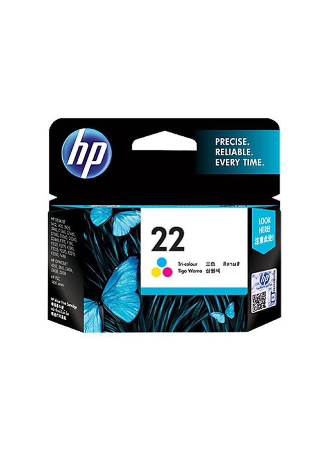 HP 22 Tri-Color Original Ink Cartridge Cyan/Crimson/Yellow - Image 2