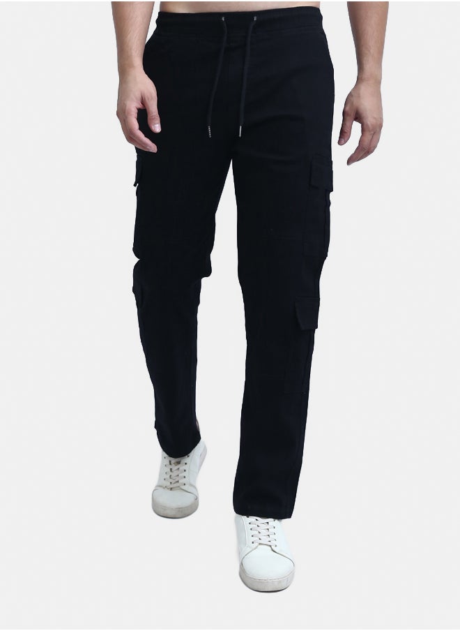 RAVIN Solid Cargo Pants with Side Pockets  - Image 1