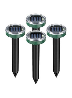 Mole Repellent Solar Powered Snake Repellent Ultrasonic, Gopher Repeller Sonic Mole Deterrent Spikes, Snake Gopher Mole Vole Repellent Outdoor for Lawn Garden & Yard, Groundhog Repellent (Green 4 PC