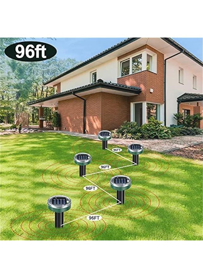 Generic - Mole Repellent Solar Powered Snake Repellent Ultrasonic, Gopher Repeller Sonic Mole Deterrent Spikes, Snake Gopher Mole Vole Repellent Outdoor for Lawn Garden & Yard, Groundhog Repellent (Green 4 PC - Image 1