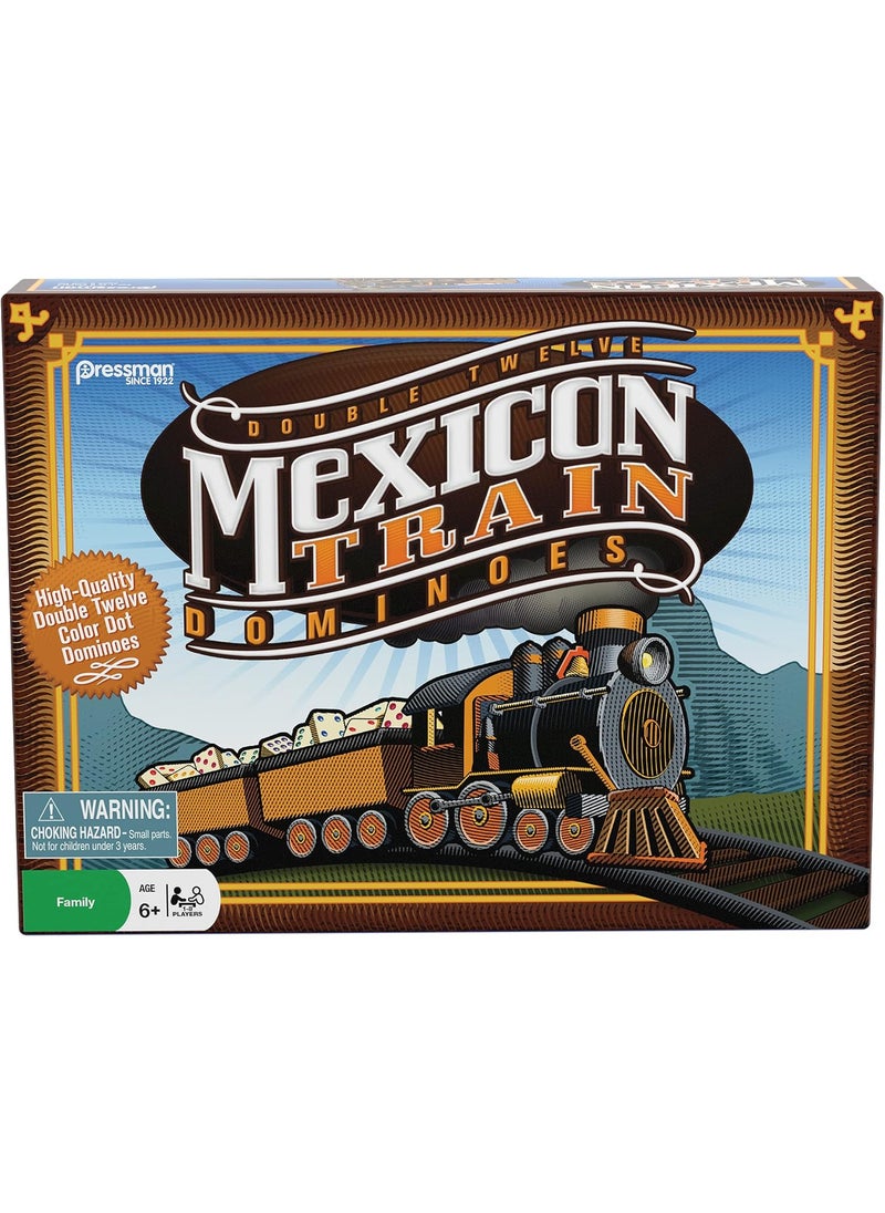 Pressman Mexican Train Dominoes  Beautiful Color Dot Double 12 Dominoes Set  Includes Train Markers and Hub by Pressman Multi Color 5  - Image 3