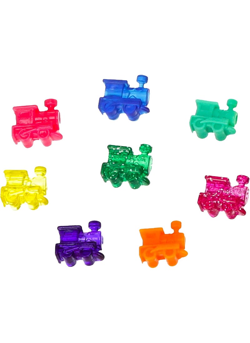 Pressman Mexican Train Dominoes  Beautiful Color Dot Double 12 Dominoes Set  Includes Train Markers and Hub by Pressman Multi Color 5  - Image 5