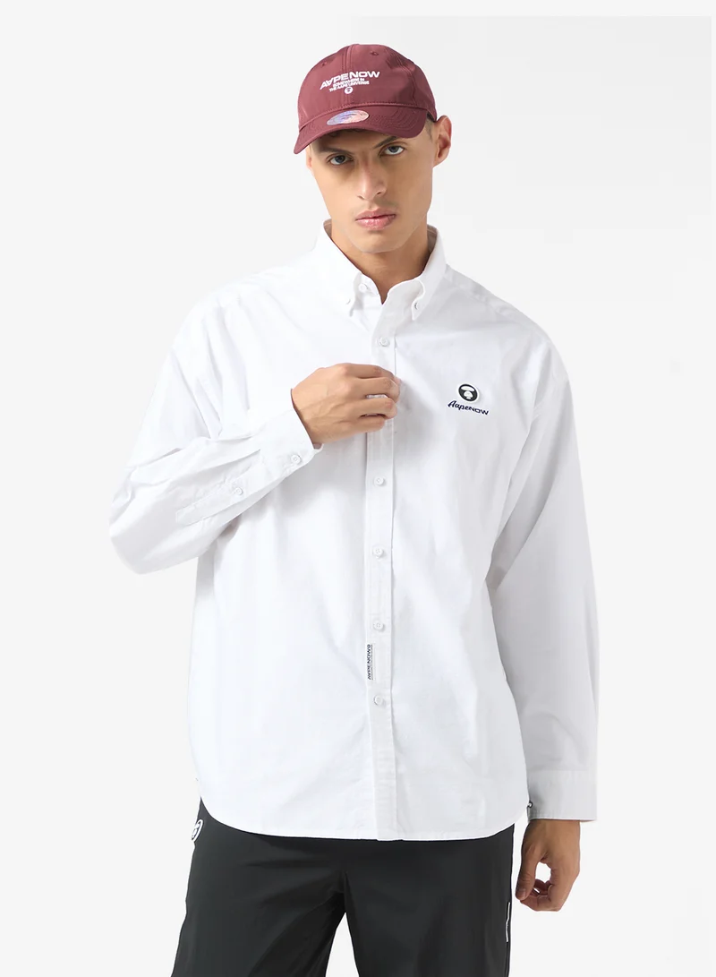 AAPE AAPENOW moonface logo long sleeve shirt