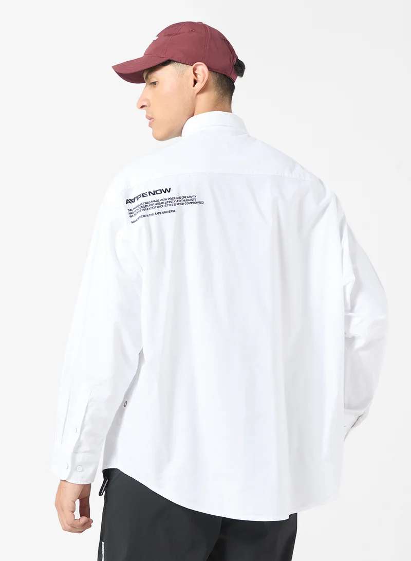 AAPE AAPENOW moonface logo long sleeve shirt
