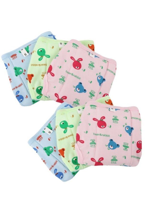 VoiDrop Kids Baby Cotton Diapers;Nappies;Langot With Pad Reusable And Washable With Multicolor Pack Of 6 - Image 1