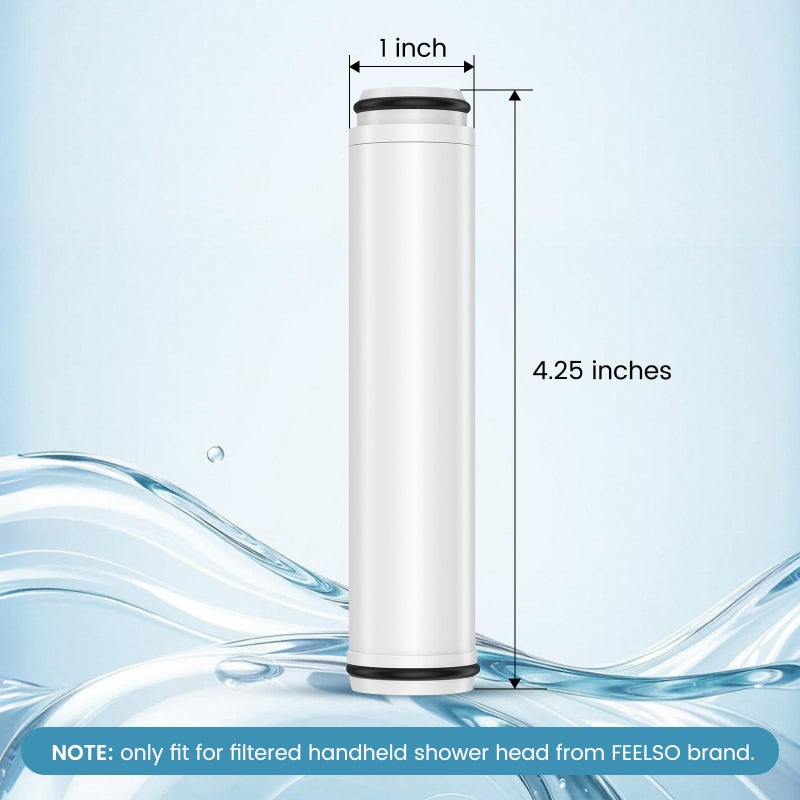 FEELSO Shower Filter for Handheld Shower Head, 2 Pack 15 Stage Replacement Filters for Hard Water Remove Chlorine and Harmful Substances - Image 2