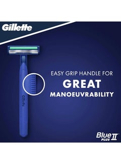 Gillette Blue II Plus Disposable Razor, 14 Count 10+4 Count  - Image 3