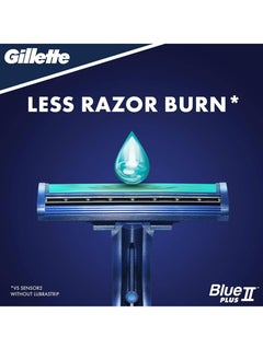 Gillette Blue II Plus Disposable Razor, 14 Count 10+4 Count  - Image 4