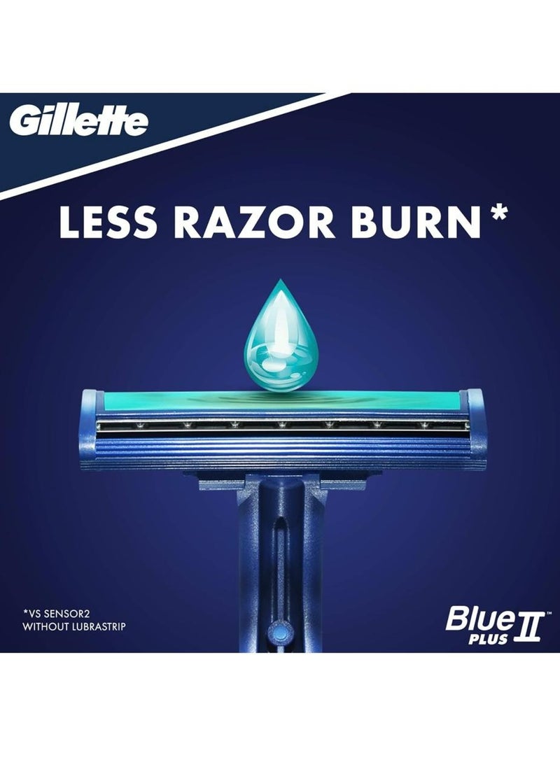 Gillette Blue II Plus Disposable Razor, 14 Count 10+4 Count  - Image 4