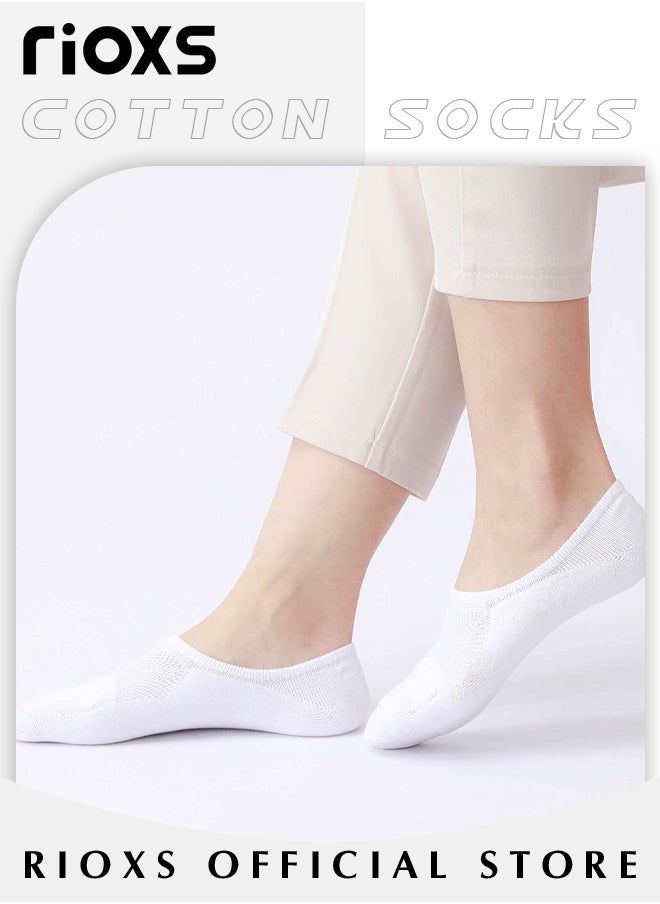 RIOXS - No Show Socks Set with 3 Basic Colors, 6 Pairs of Low-cut Liners Socks, Anti-slid Invisible Socks, High-quality Athletic Socks, Easy to Match Different Kinds of Shoes - Image 1