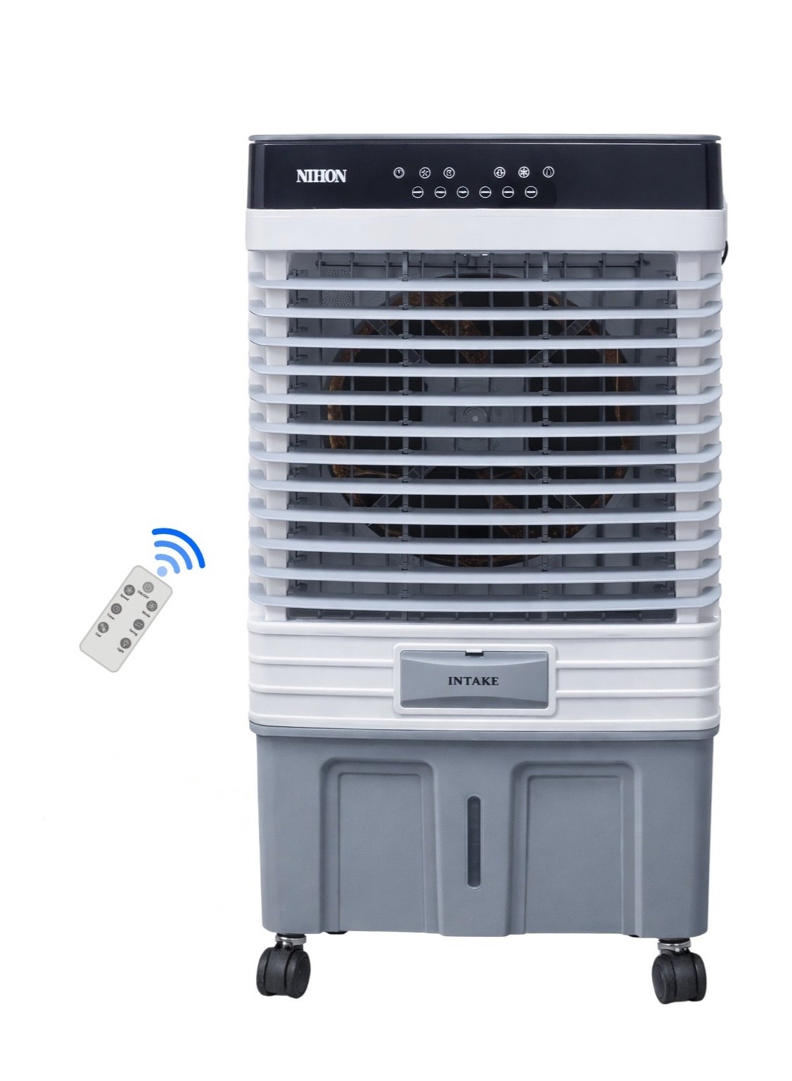 Nihon YJF-140R 100L Air Cooler – High Power 280W Evaporative Cooler with 16200m³/h Airflow, Portable Desert Air Cooler for Home, Office & Commercial Use