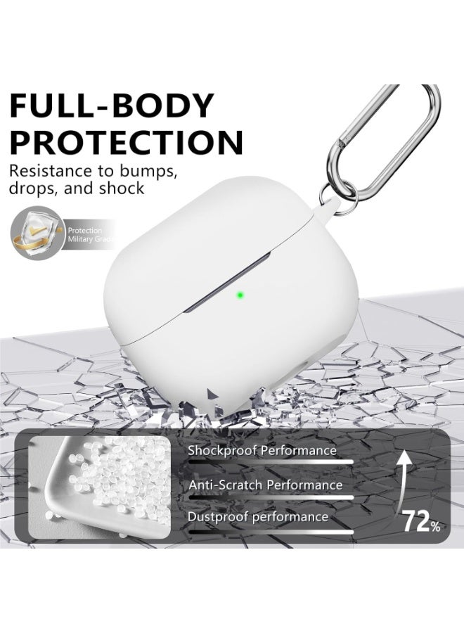 Samsung Galaxy Buds 3 / Buds 3 Pro Protective Case Cover with Cleaner Kit – Soft Silicone with Carabiner - Image 4