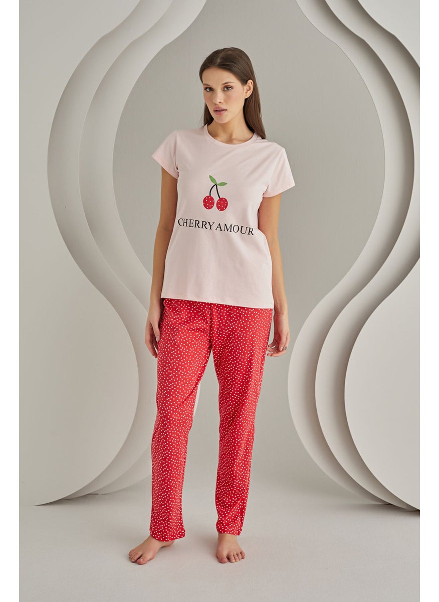 Pink Cherry Amour Pajama Set
