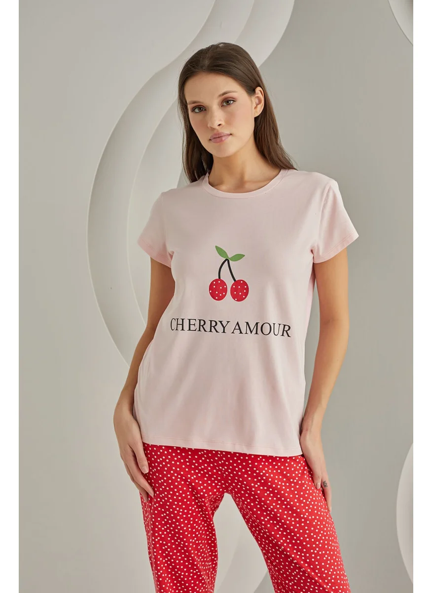 إن بي بي Pink Cherry Amour Pajama Set