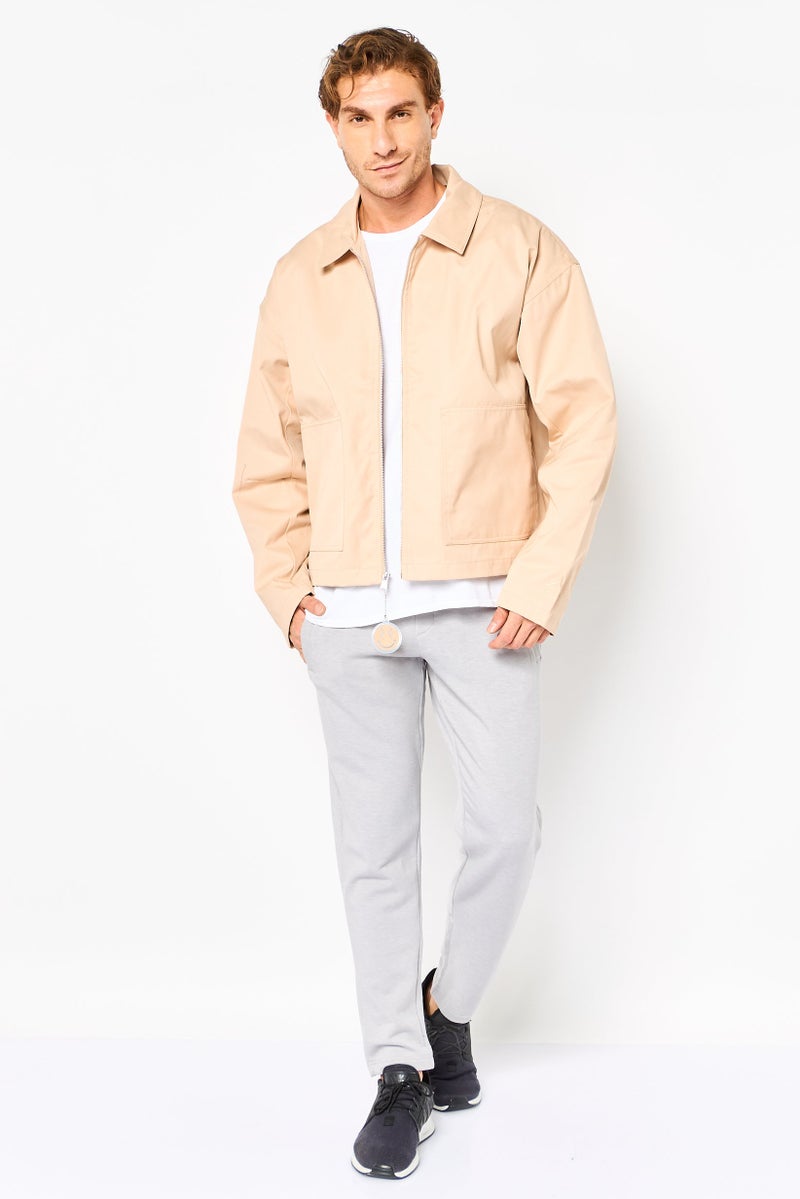Air Jordan Men Sportswear Fit Long Sleeve Outdoor jacket, Beige - Image 3