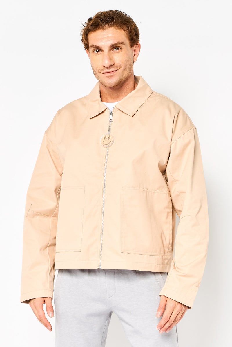 Air Jordan Men Sportswear Fit Long Sleeve Outdoor jacket, Beige - Image 1