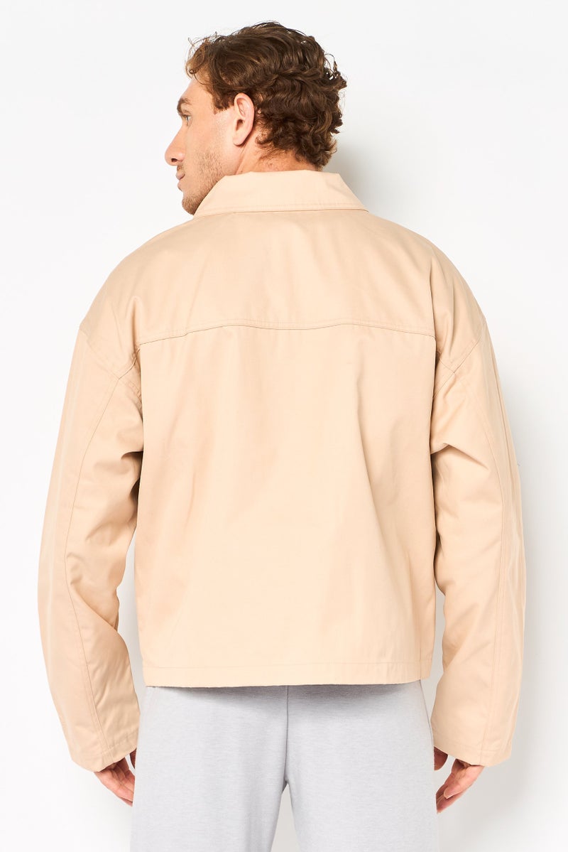 Air Jordan Men Sportswear Fit Long Sleeve Outdoor jacket, Beige - Image 2