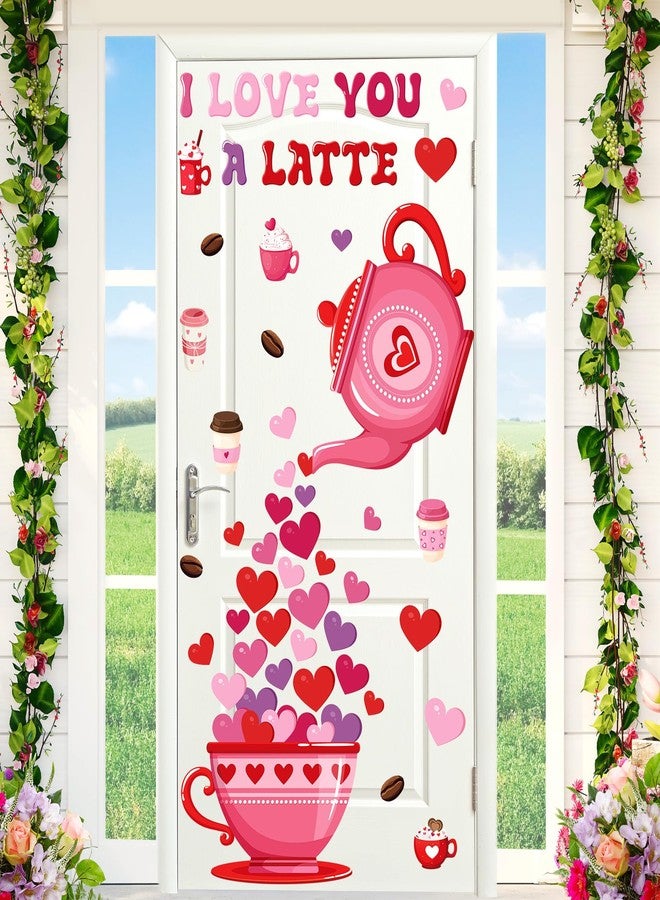 Epakh Valentines Bulletin Board Decorations Set Heart Paper Cutouts Pink Red Love Cardboard Cutouts I Love You a Latte Coffee Classroom Decorations for Door Chalkboard Wall School Party Supplies - Image 4