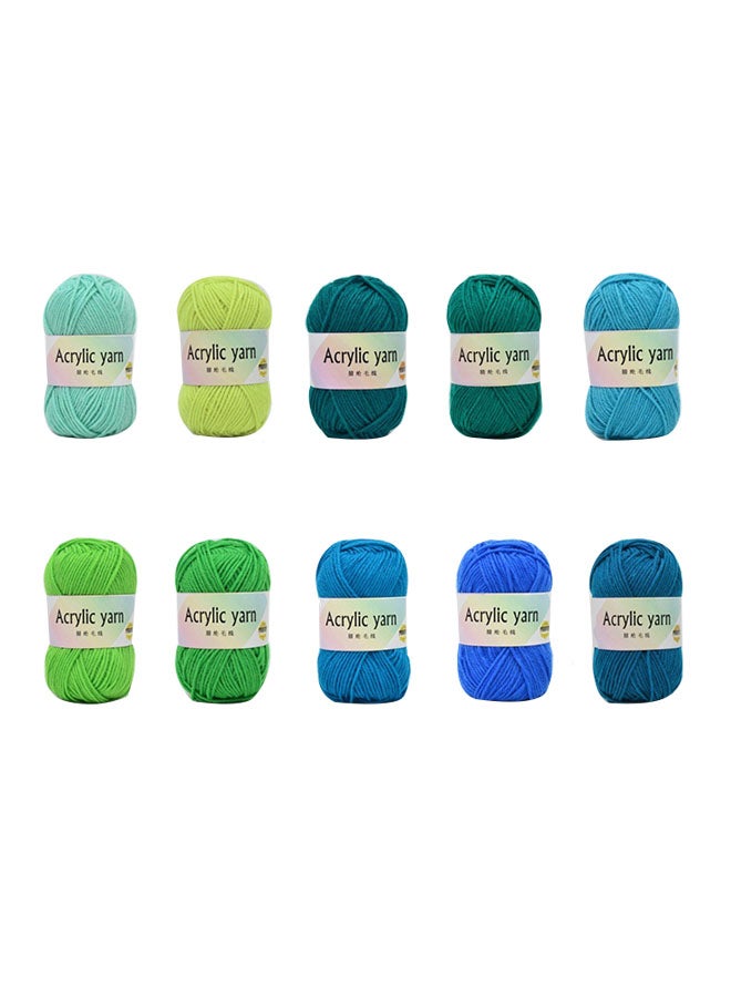 Loquat 10-Piece Acrylic Chunky Yarn Multicolour 350 x 200 x 50mm - Image 1