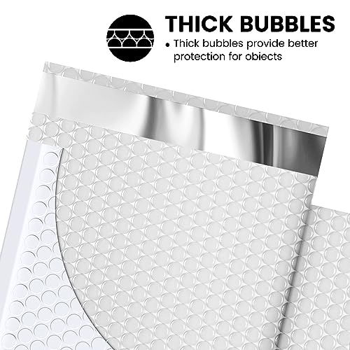 Fuxury Bubble Mailers 6x10 Inch White 50 Pack Padded Envelopes Usable Size 6x9" Thick Mailing Envelopes Bubble Opaque Padded Mailers Shipping Bags for Mailing Jewelry Makeup Small Business#0 - Image 5