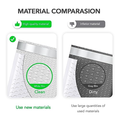 Fuxury Bubble Mailers 6x10 Inch White 50 Pack Padded Envelopes Usable Size 6x9" Thick Mailing Envelopes Bubble Opaque Padded Mailers Shipping Bags for Mailing Jewelry Makeup Small Business#0 - Image 3