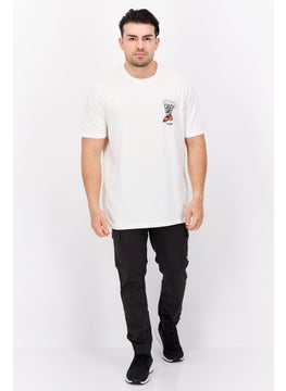 Wrangler Men Round Neck Short Sleeves Graphic Print T-Shirt, Off-White  - Image 4