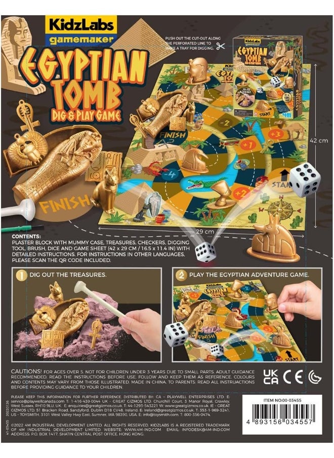 4m - 4M KidzLabs | Egyptian Tomb Dig & Play | Science & Exploration Kit | Dig for Treasure | Kids 5+ - Image 1