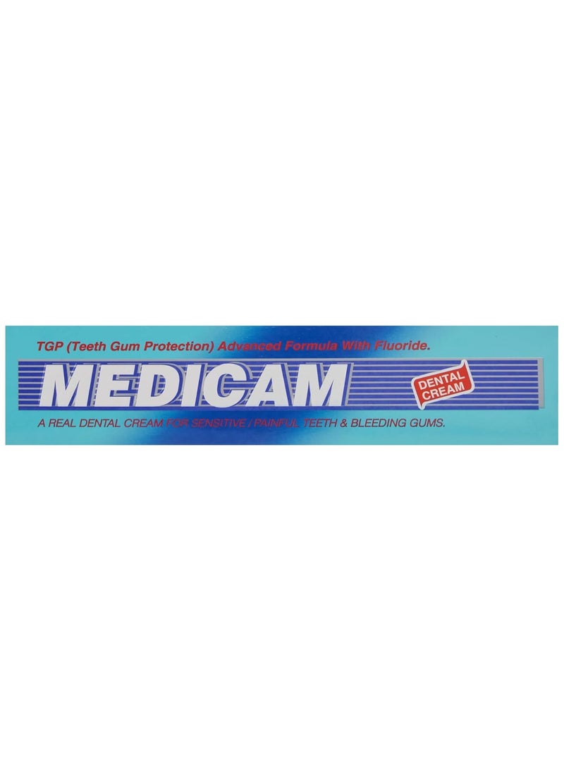 MEDICAM Dental Cream Toothpaste 100g | Advanced Gum Protection with Fluoride for Sensitive Teeth & Bleeding Gums - Image 1