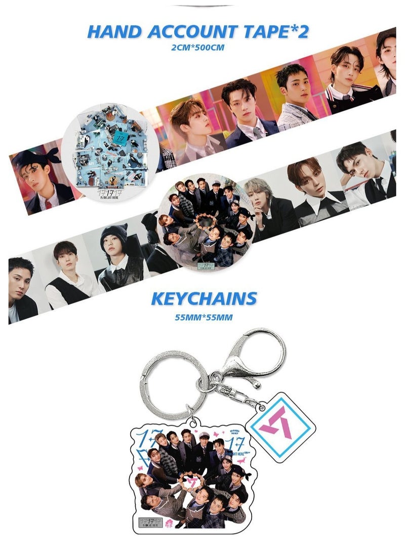 Generic SEVENTEEN New Album 17 IS RIGHT HERE Gift Box Set with Lomo Cards, Acrylic Stand, Hand Account Tape, Lanyard, Stickers, Photo Card  - Image 4