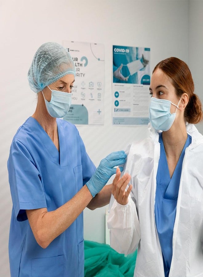 كلاي قبعة تصفيف الشعر كلاي بلس للاستخدام مرة واحدة، مصنوعة من قماش غير منسوج مزدوج الزنبرك، مثالية للاستخدامات الصناعية، والتجميل، ومعالجة الأغذية، وغيرها - 100 وحدة، لون أبيض - Image 2