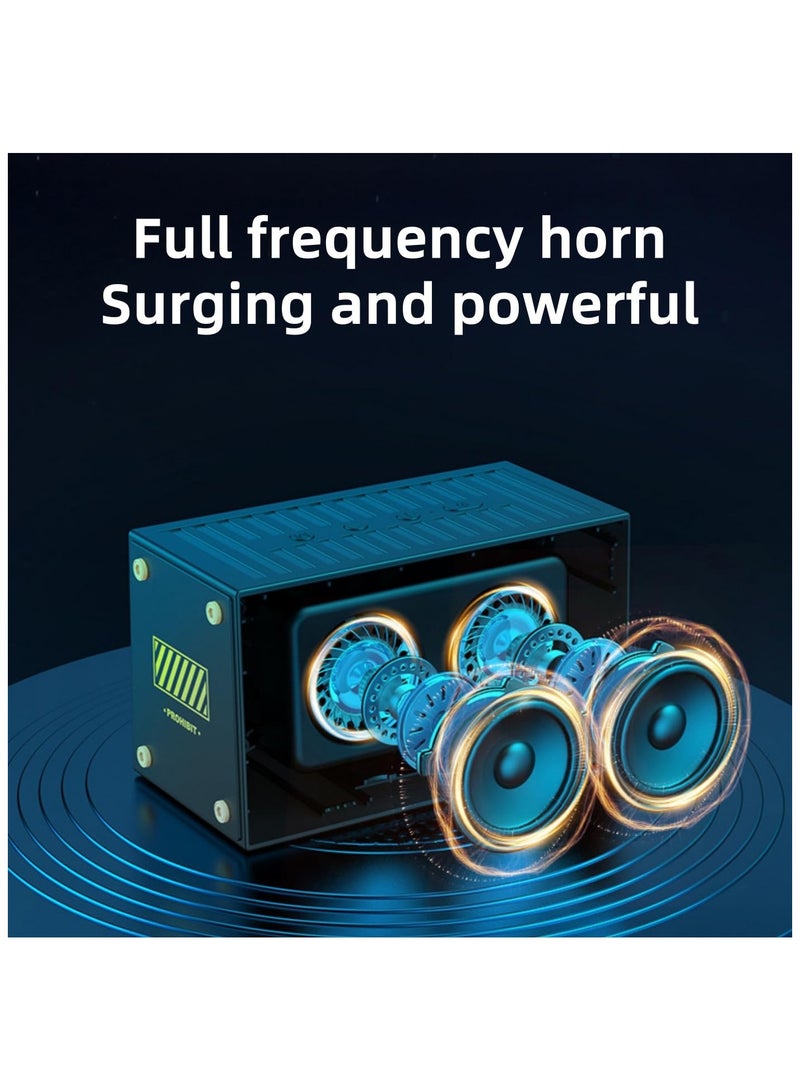 SYOSI Bluetooth Speaker Astronaut Mini, Desktop Speaker, Portable Speaker, Wireless Bluetooth Speaker, High Sound Quality Nightlight, Heavy bass HIFI sound quality, Girl Gift Children Gift (Black) - Image 3