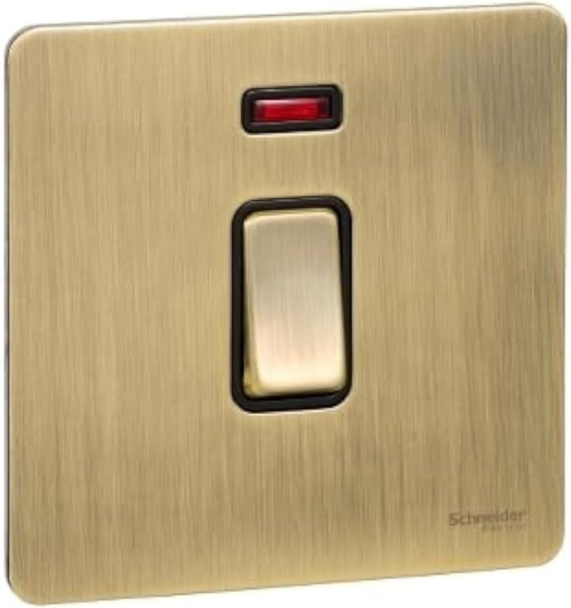 Schneider Electric Ultimate 1 Gang Switch - Antique Brass