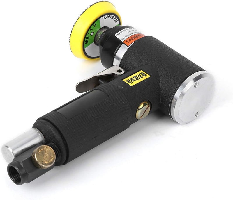 Pneumatic Grinding Machine, Pneumatic Polisher with Double Rotation Grinding, Air Sander for Waxing and Polishing, Alloy Pneumatic Air Tools with Adjustable Speed, 2/3 Inch Grindin - Image 2
