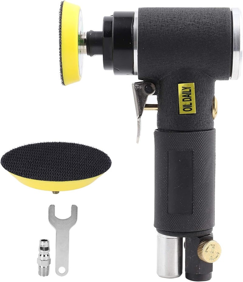 Pneumatic Grinding Machine, Pneumatic Polisher with Double Rotation Grinding, Air Sander for Waxing and Polishing, Alloy Pneumatic Air Tools with Adjustable Speed, 2/3 Inch Grindin - Image 1