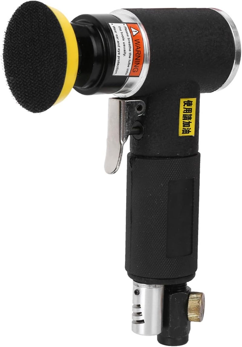 Pneumatic Grinding Machine, Pneumatic Polisher with Double Rotation Grinding, Air Sander for Waxing and Polishing, Alloy Pneumatic Air Tools with Adjustable Speed, 2/3 Inch Grindin - Image 3