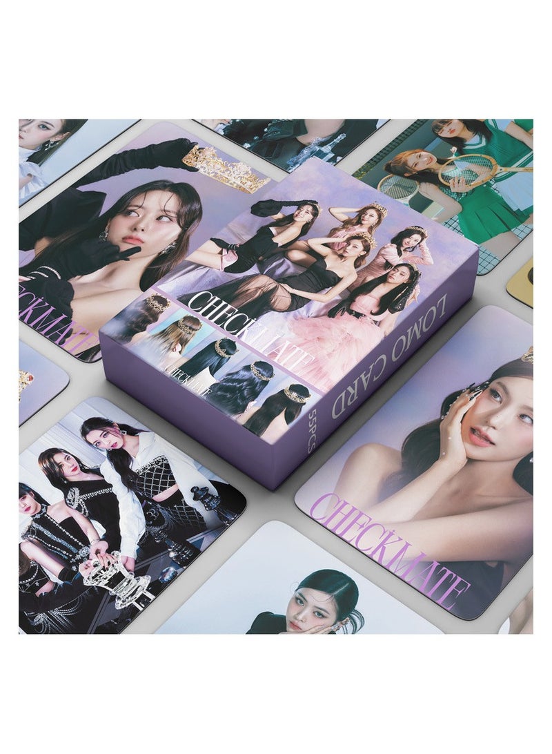 NIBEMINENT 55 Pcs Kpop ITZY CHECKMATE Lomo Cards Card For Fans Collection Gifts - Image 1