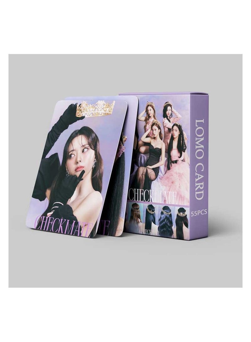 NIBEMINENT 55 Pcs Kpop ITZY CHECKMATE Lomo Cards Card For Fans Collection Gifts - Image 2