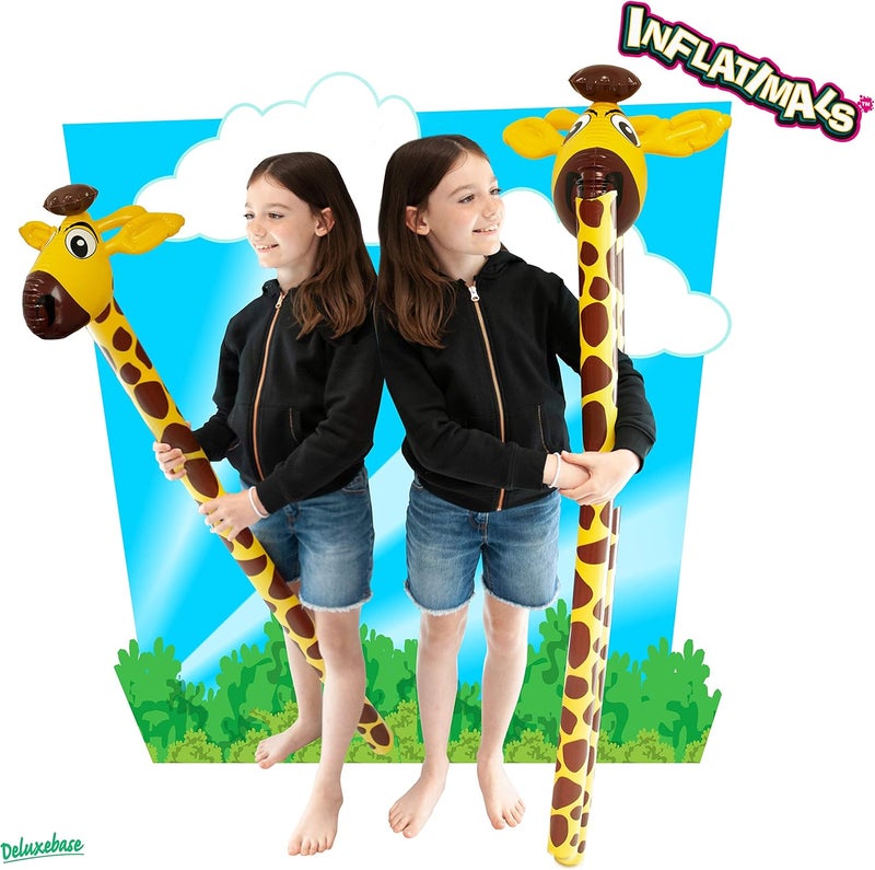 Inflatimals - Giraffe from Deluxebase. Safari Animal Inflatable Toy, Yellow Blow Up Kids Party Decoration, Reusable Event Supplies & Room Decor, Inflates to 4.5ft. - Image 2