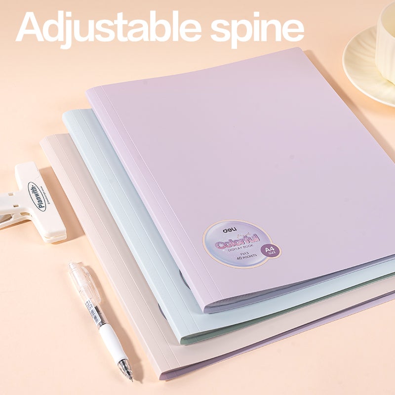 Deli EF913 Display Book, A4-40P, Assorted - Image 3