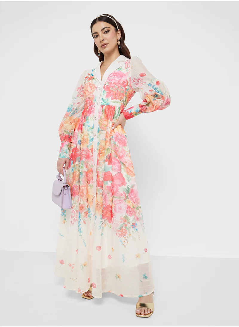 Khizana Floral Print Dress