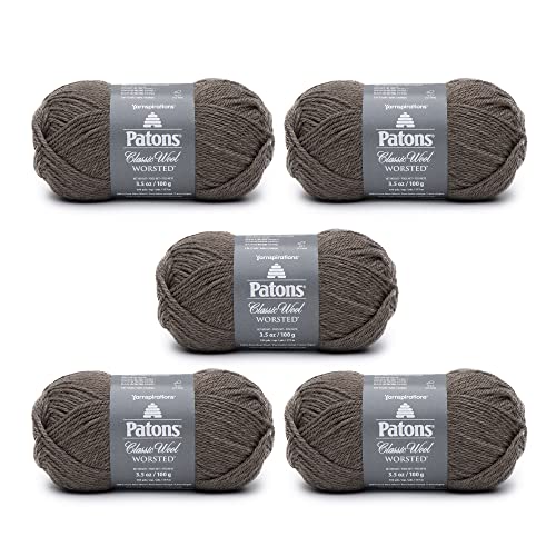 Patons Classic Wool Heath Heather Yarn - 5 Pack of 3.5oz/100g - Wool - 4 Medium - 210 Yards - Knitting/Crochet - Image 1