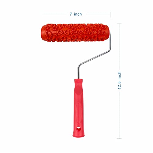 Nichiyo 7'' Texture Roller DIY Decorative Art Pattern Paint Roller Rubber Roller for Walls, Furnitures and Floors Decoration(EG322T) - Image 3