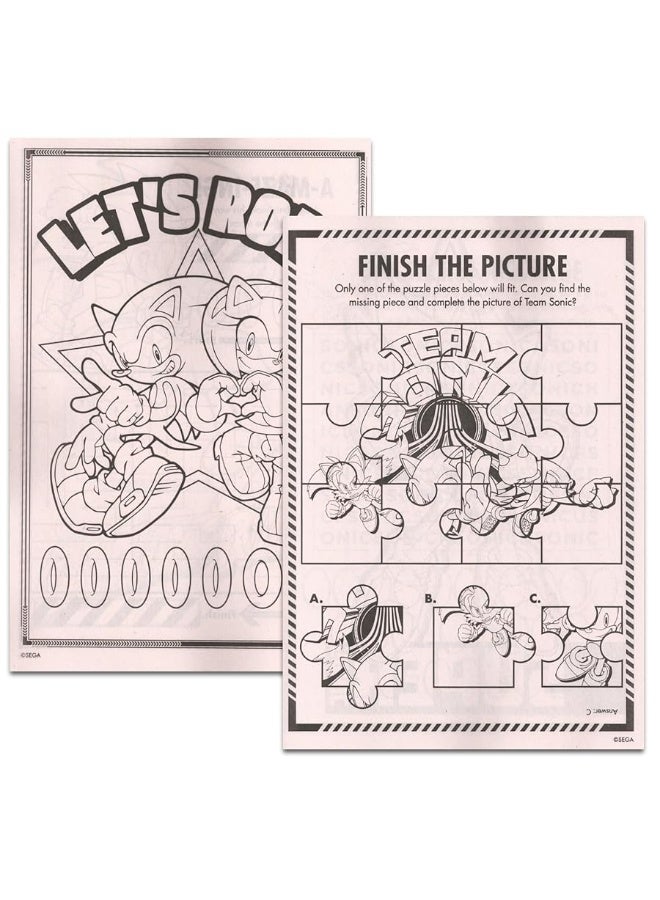Bendon Sonic The Hedgehog Coloring Book for Kids Ages 4-8 - Sonic Coloring Art Set Bundle with Coloring Pages, Activities, Games Plus Sonic Stickers, Crayons, More | Sonic Activity Book Set for Boys - Image 3