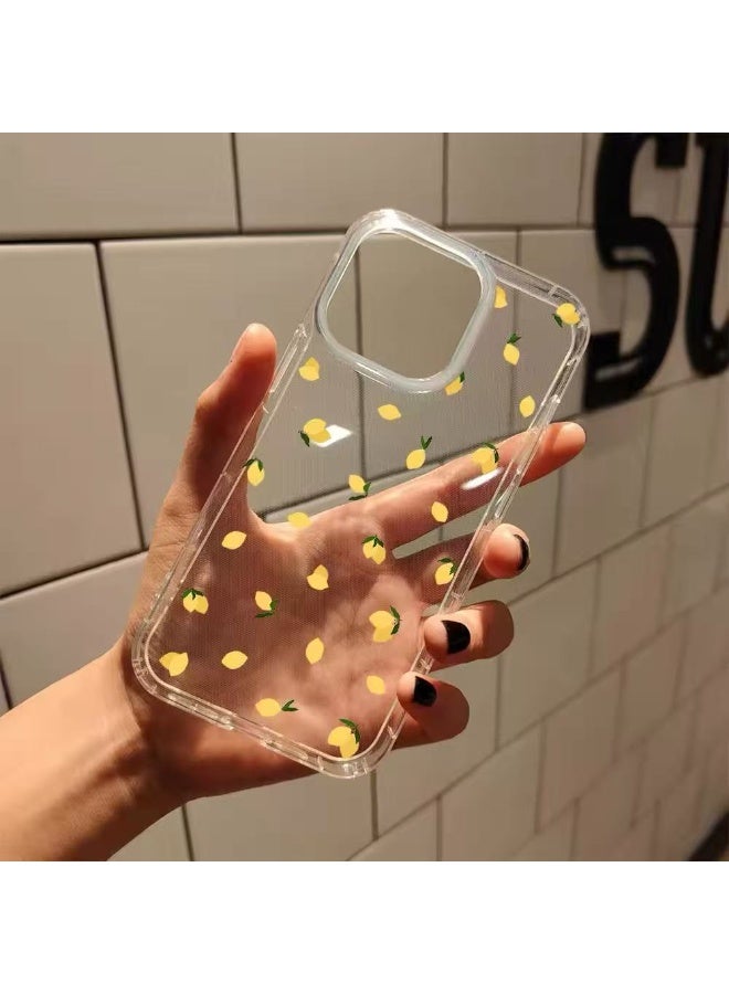 NIBEMINENT Full Screen Of Small Yellow Flowers Protective TPU Case Cover For iPhone 14 Pro, Clear - Image 1