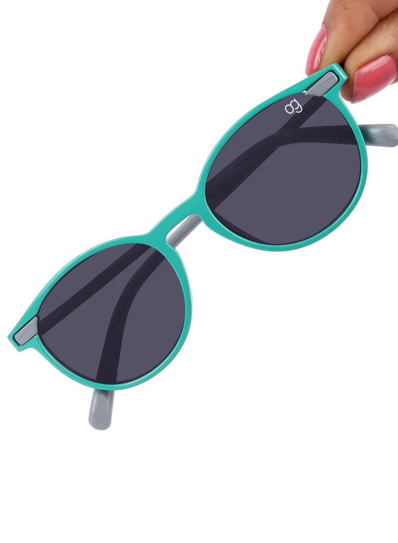 Woggles  Stylish Green & Grey Wayfarer Kids Sunglasses  | Best Price UAE