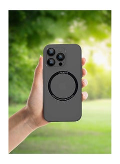 PiBlue Piblue Frosted Transparent MagSafe Case Cover for Apple iPhone 15 Pro Max - Seamless Ultra Thin, Anti-Fall, Anti-Fingerprint - Black  - Image 4