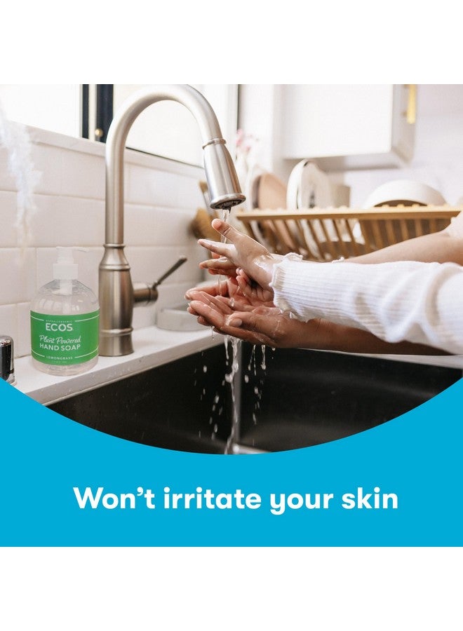 ECOS Hypoallergenic Hand Soap Plants Based Hand Soap Safe For Sensitive Skin Lemongrass 17 Oz Bottle (6 Pack) - Image 5