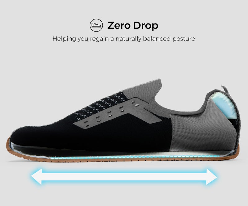 AIRHAS Men's Barefoot Shoes Zero Drop Wide Toe Box Minimalist Gym Shoes for Men Deadlift Cross Training Sneakers (Dark Grey/Gum,9.5 - Image 2