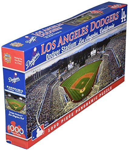 MasterPieces 1000 Piece Sports Jigsaw Puzzle MLB Los Angeles Dodgers Center View Panoramic 13x39 - Image 1