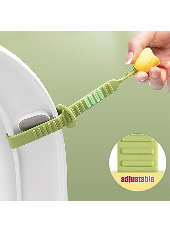 2Pcs Adorable Adjustable Toilet Lid Cover Lifter Easy-Grip Toilet Seat Handle Lifter Effortless Clean Touch Solution for Home Office Hotel - Image 5